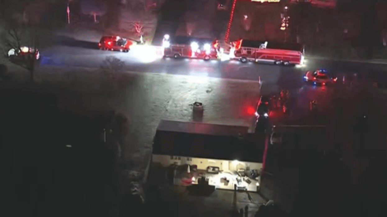 A man got stuck in a wood chipper and died on Monday in Bucks County, officials said.