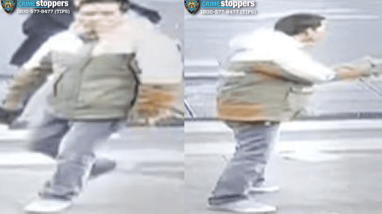 A man is accused of punching a child and older woman in Chinatown on Sunday morning after coming into contact with the boy's skateboard.