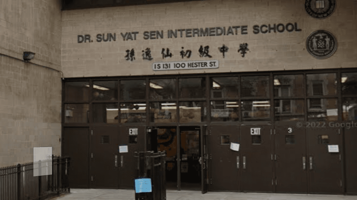 A man was found dead Thursday morning in front of Chinatown's Dr. Sun Yat Sen middle school.