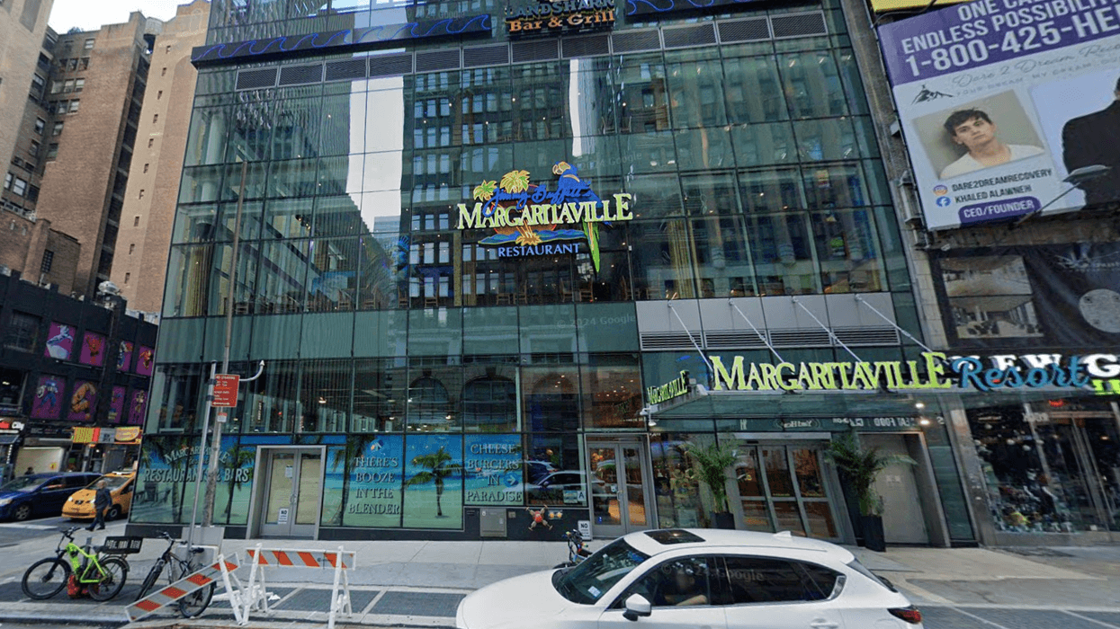 A man was slashed with a Taser on a stick inside the Times Square Margaritaville Resort Hotel in Manhattan early Saturday morning, and police are investigating.