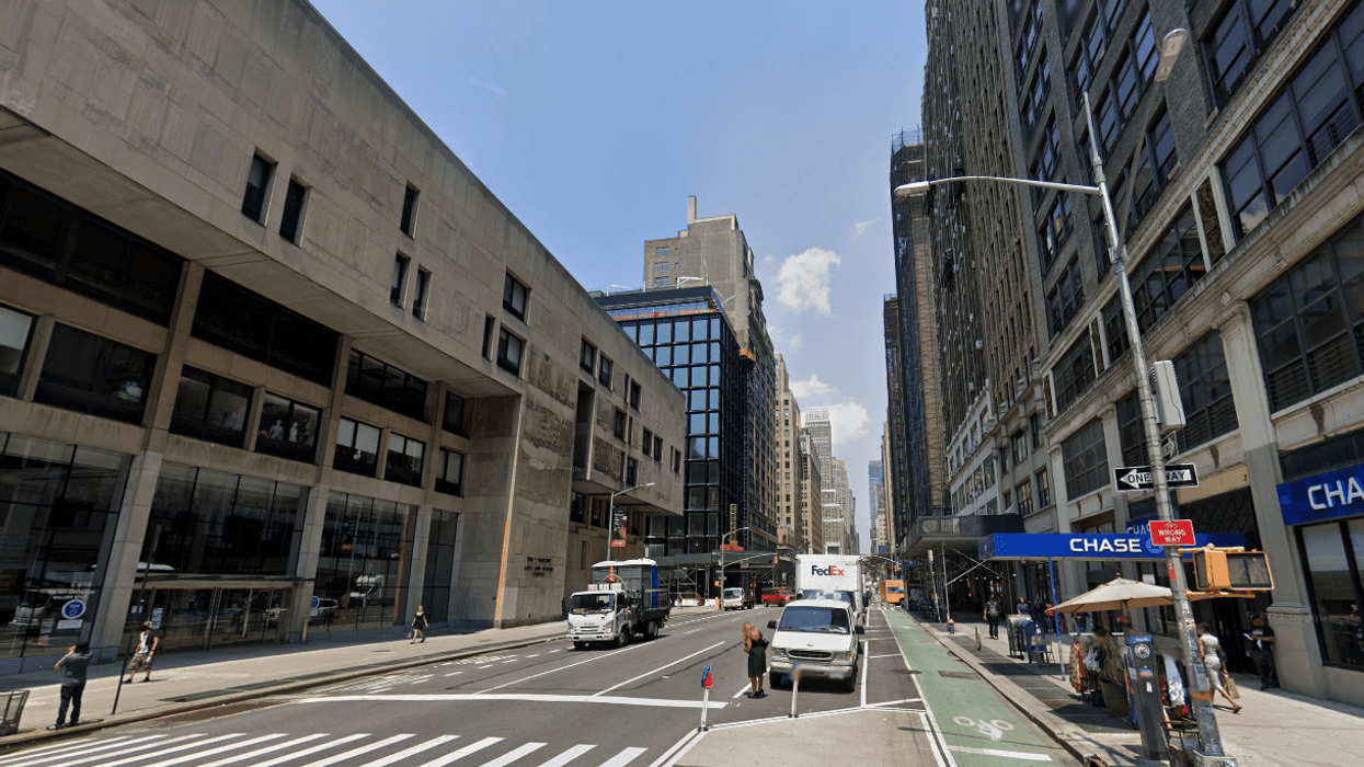 A man was stabbed to death across the street from the Fashion Institute of Technology on Wednesday morning