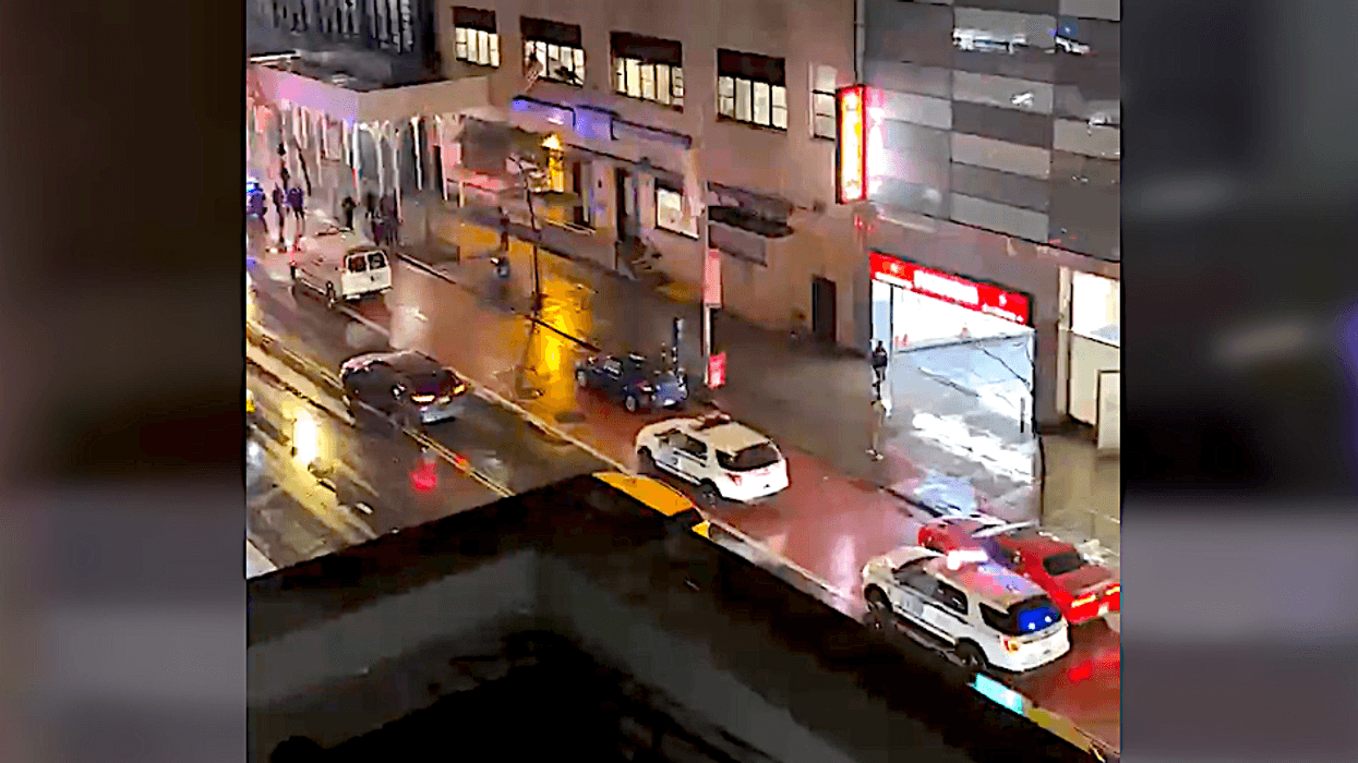A man was stabbed to death outside a parking garage at 350 W. 42nd St. in Hell's Kitchen on Tuesday night