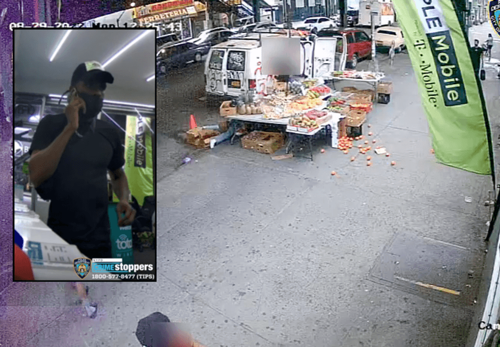 A man was tackled and pummeled by a robber who stole his sneakers and motorcycle keys, police said