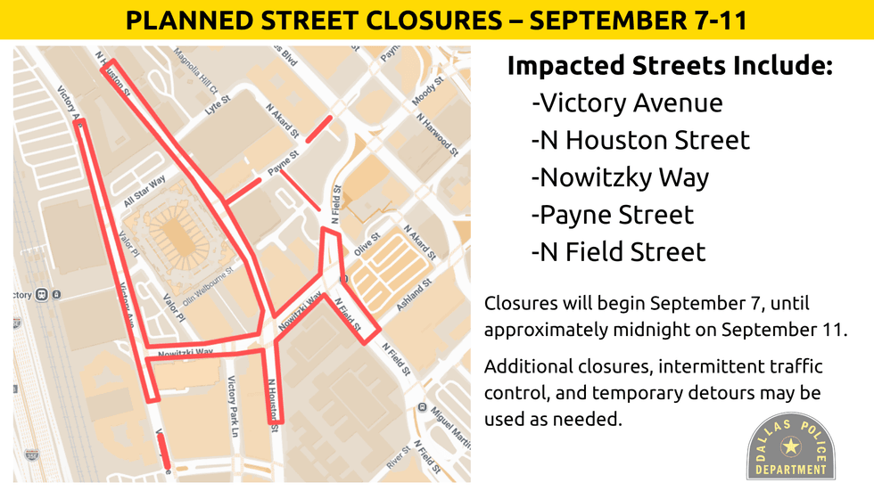 A map of affected streets during RNC event next month