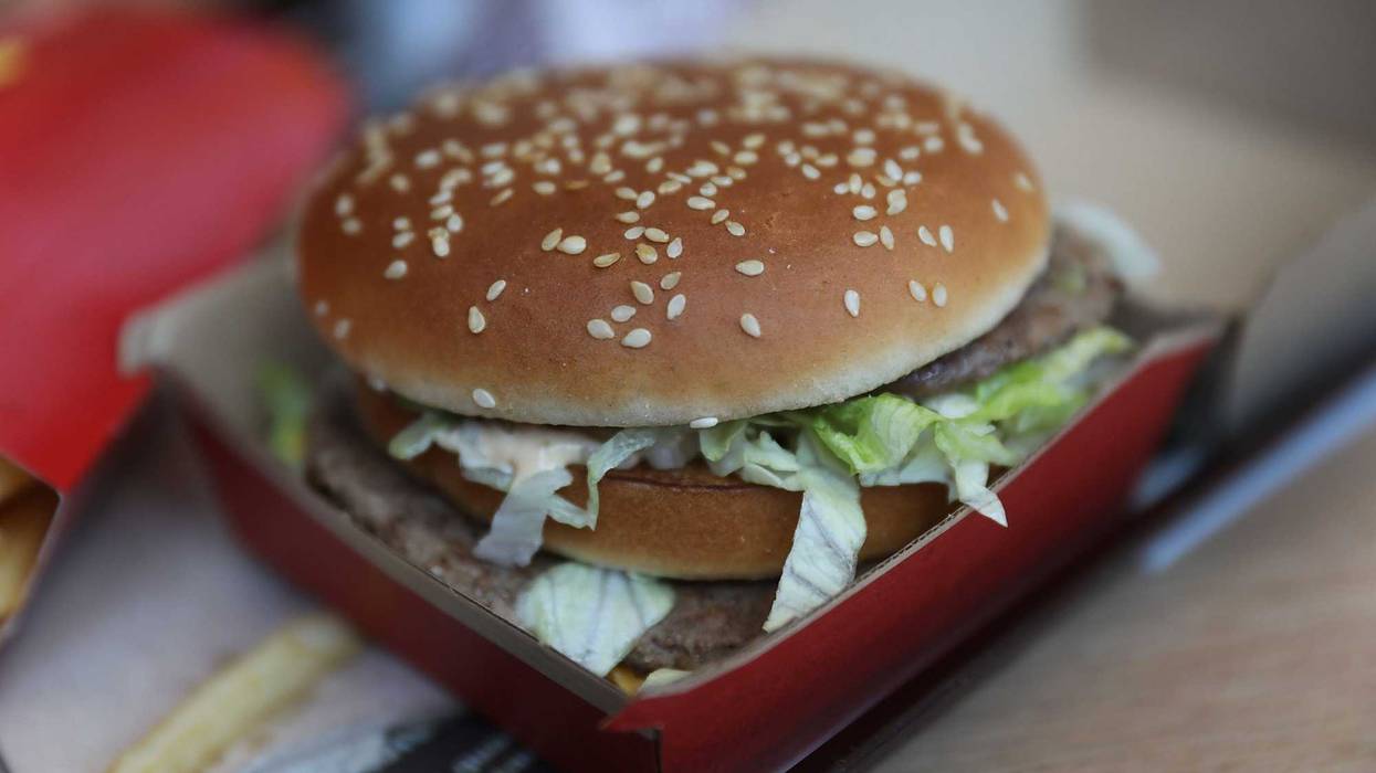 A McDonald's Big Mac is seen on a tray in 2018.
