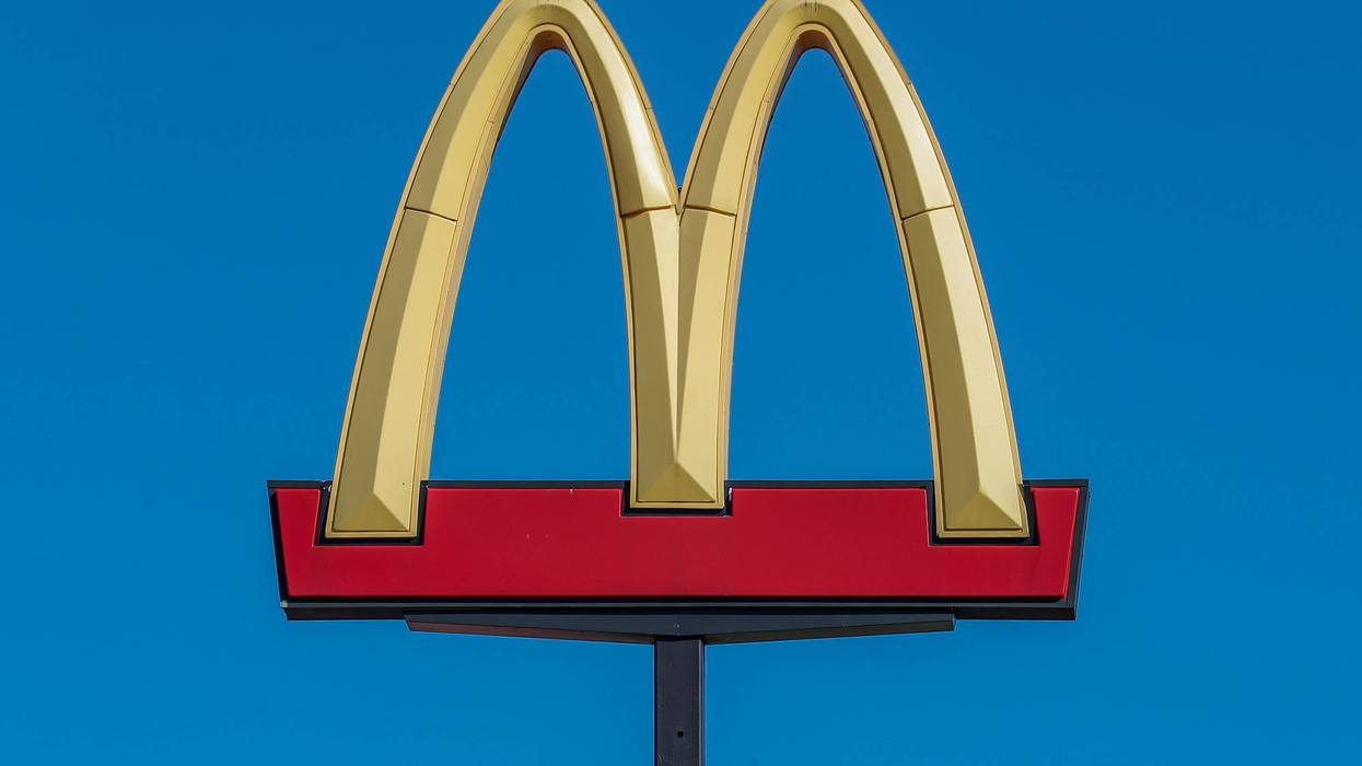 A McDonald's logo sign is seen in Bloomsburg, Pennsylvania. (Photo by Paul Weaver / SOPA Images/Sipa USA)
