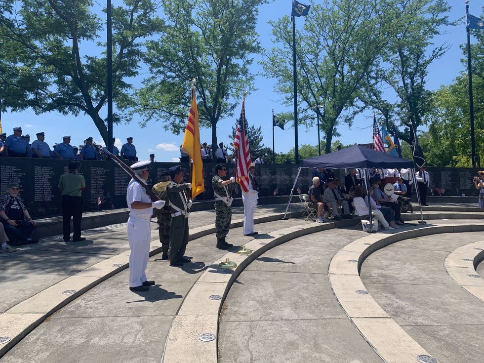 A Memorial Day ceremony in Center City.