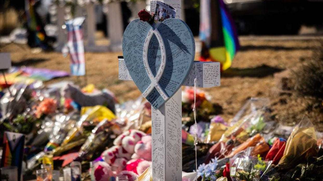 A memorial outside of Club Q on November 22, 2022 in Colorado Springs, Colorado. A gunman opened fire inside the LGBTQ+ club on November 19th, killing 5 and injuring 25 others.