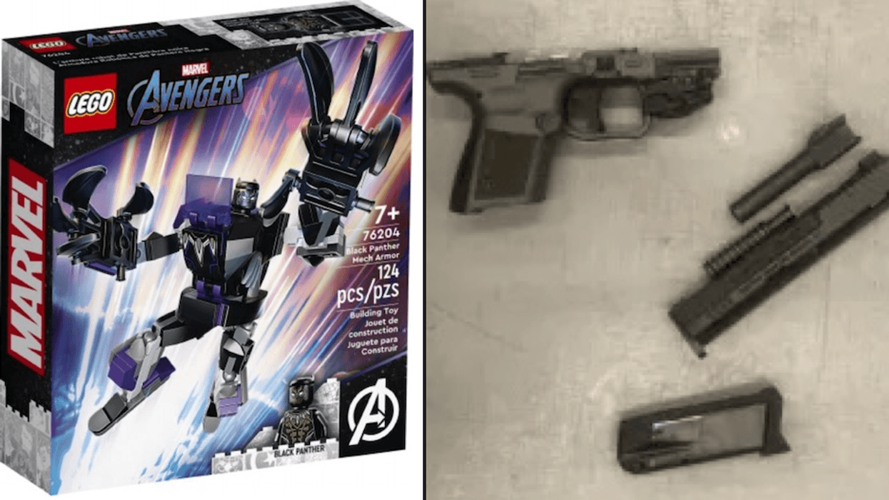 A Mississippi man "artfully concealed" gun parts in a boot and LEGO box at Newark Airport, the TSA said