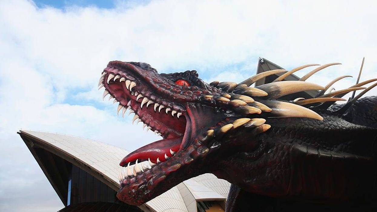 A model of one of Daenerys Targaryen's dragons is seen at photo call to launch Game of Thrones Season 5 at the at Sydney Opera House on April 10, 2015 in Sydney, Australia.