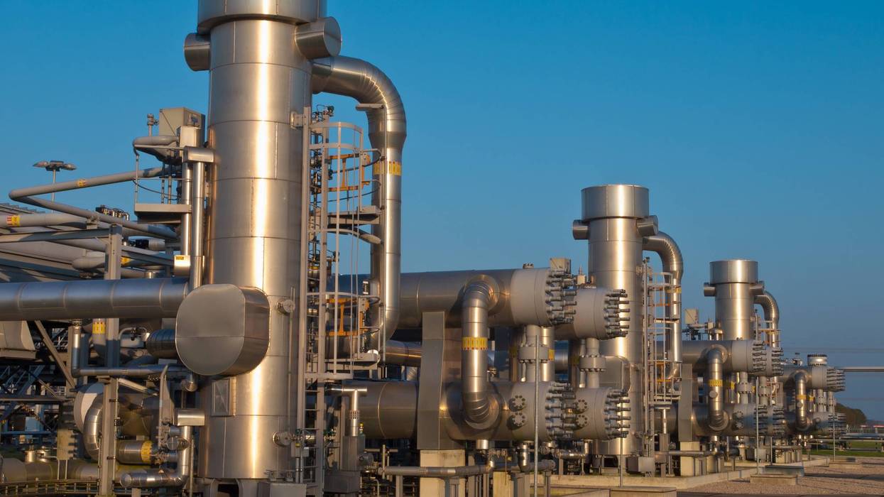 A modern natural gas processing center.