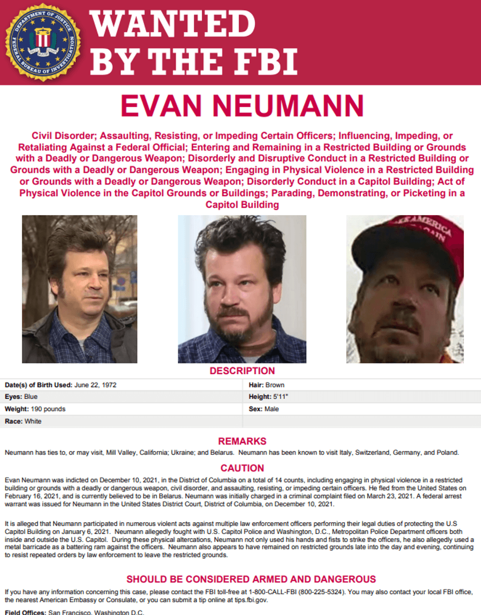 A North Bay man under indictment for his alleged role in the Jan. 6 attack on the Capitol has been granted asylum in Belarus.