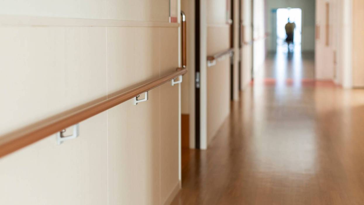 A nursing home hallway.