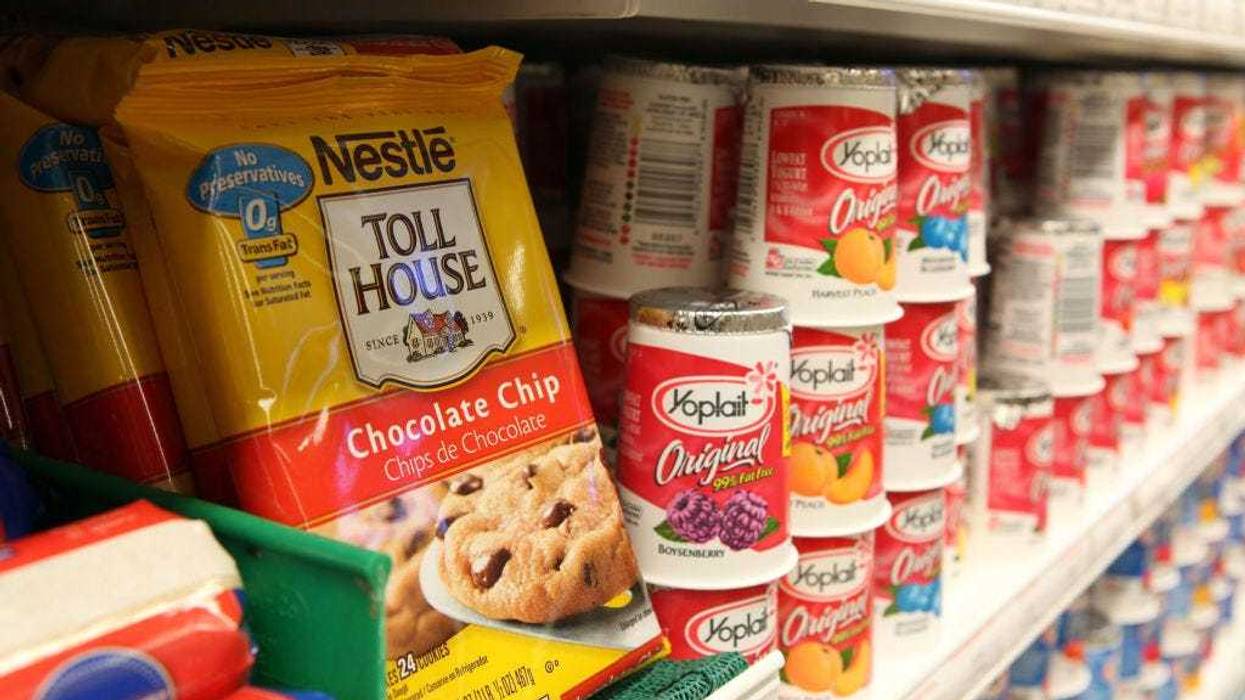 A package of Nestle Toll House chocolate chip cookies is displayed on a shelf at Bryan's Fine Foods June 19, 2009 in San Francisco, California.