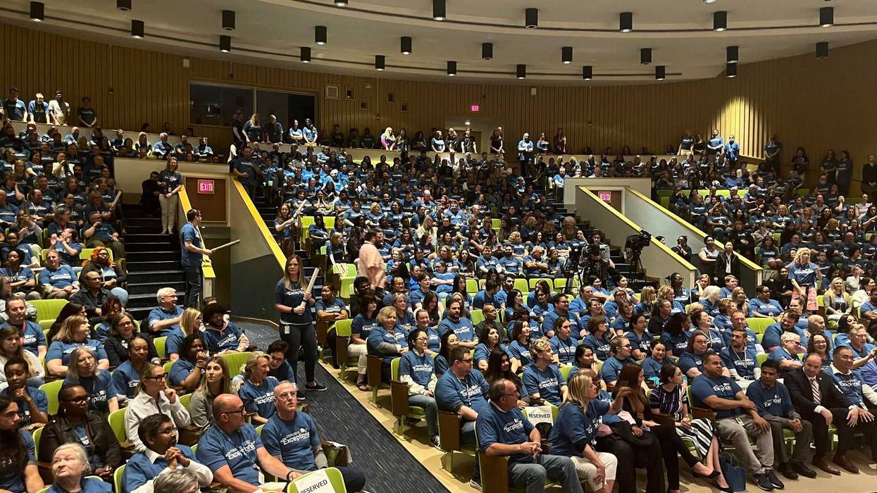 A packed house of Roswell Park workers