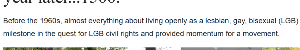 A page on the Stonewall National Monument no longer cites transgender people.