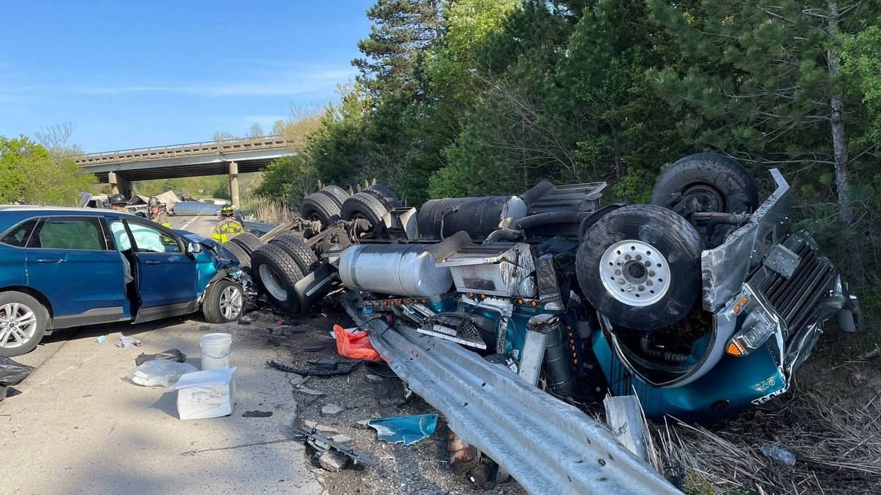 A pair of freeway closures involving semi trucks in Washtenaw and Monroe County are causing massive headaches for drivers in Metro Detroit.