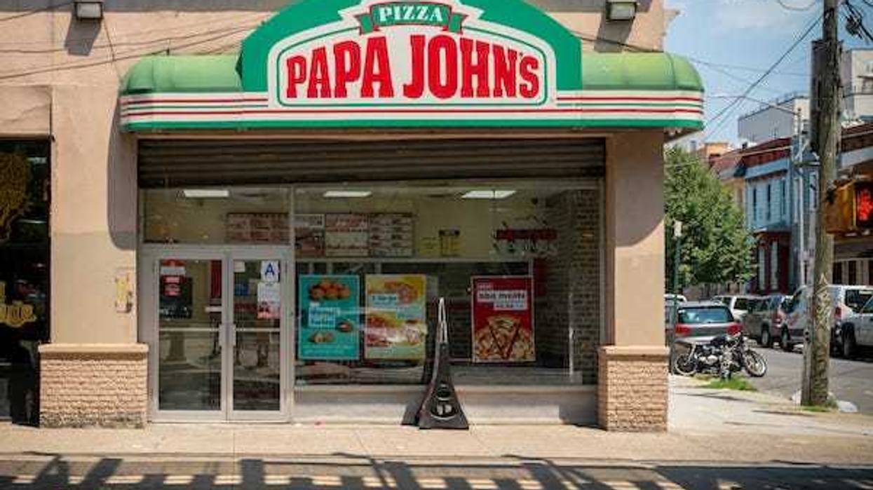 A Papa John's Pizza franchise in the Bushwick neighborhood of Brooklyn in New York