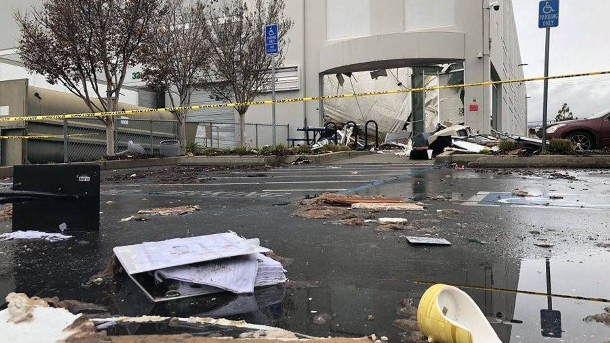 A Peet’s Coffee warehouse in Oakland partially collapsed early Friday morning, killing one worker inside.