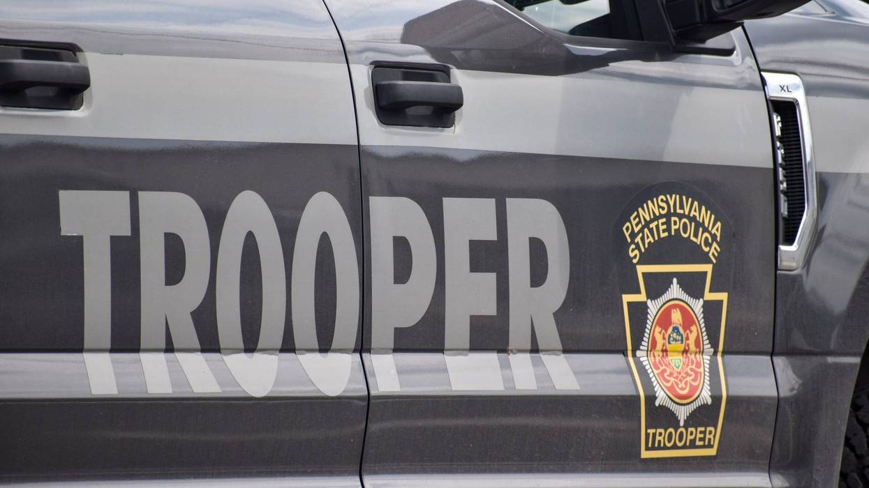A Pennsylvania State Police truck is pictured in East Stroudsburg.