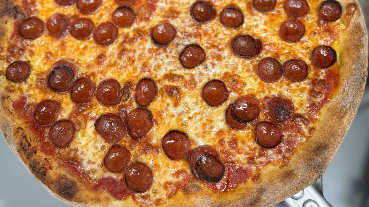 A pepperoni pizza from Tievoli Pizza Bar in Palatine, Illinois.