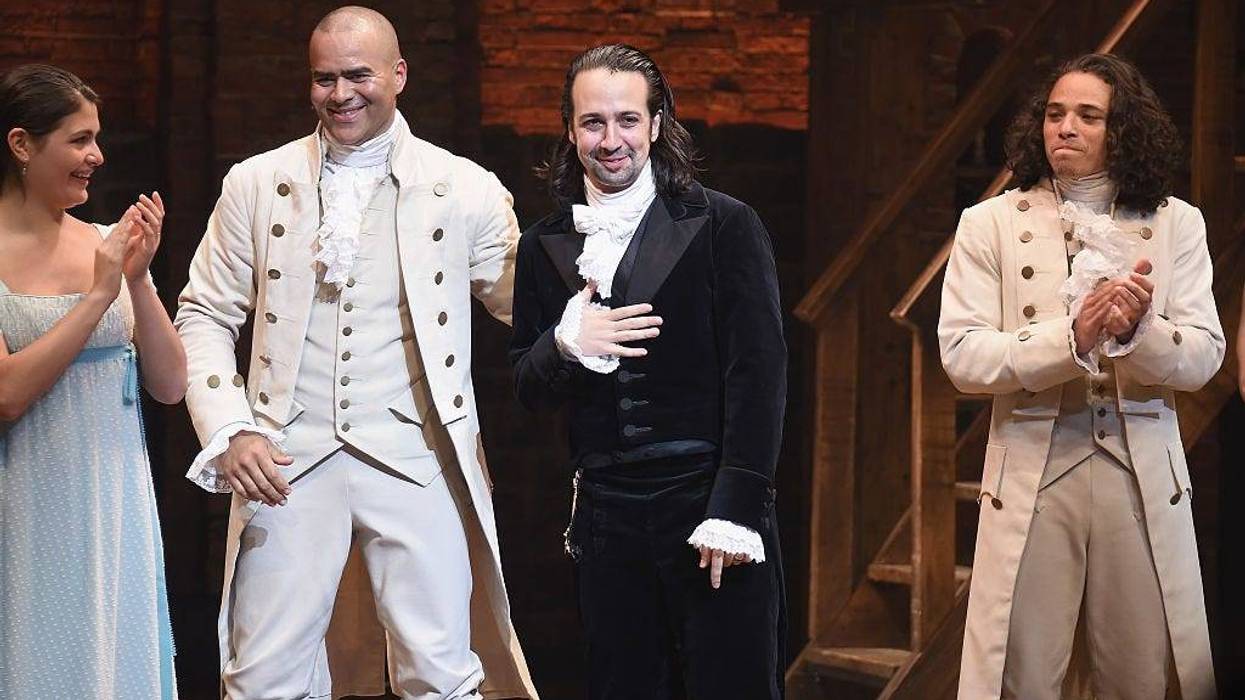 A performance of "Hamilton" the musical.