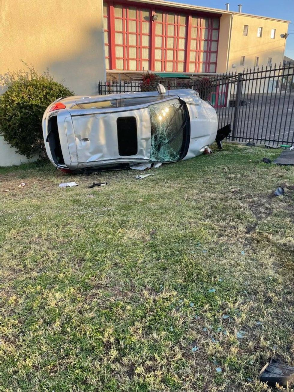 A person suspected of driving under the influence has been arrested in Oakland after crashing into a sheriff’s vehicle and injuring the deputy inside.