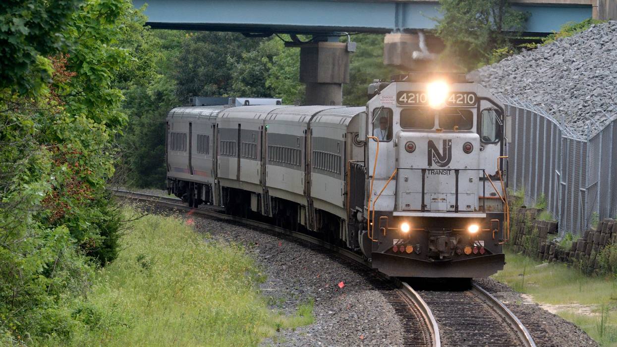 A Philadelphia bound Atlantic City Rail Line commuter train arrives at the train station of Lindenwold, NJ, on August 20, 2018. The rail service connecting Philadelphia, PA and the shore will temporarily be halted in the last quarter of 2018 to allow installing of a Positive train control (PTC) system.