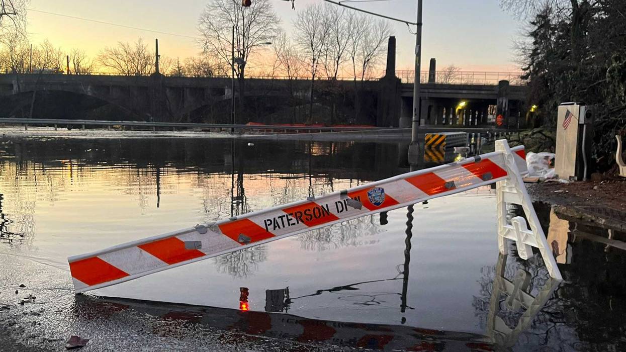 A photo of flooding from Paterson, NJ, on Friday morning.