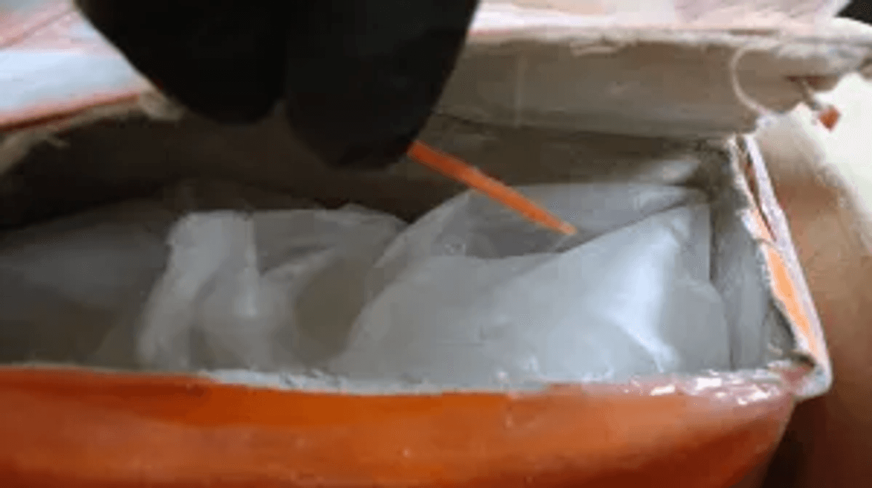 A photo of one of the packages containing ketamine seized at Philadelphia International Airport.