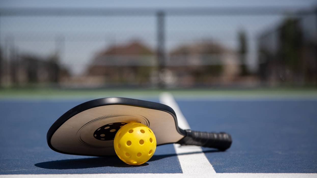 A pickleball court