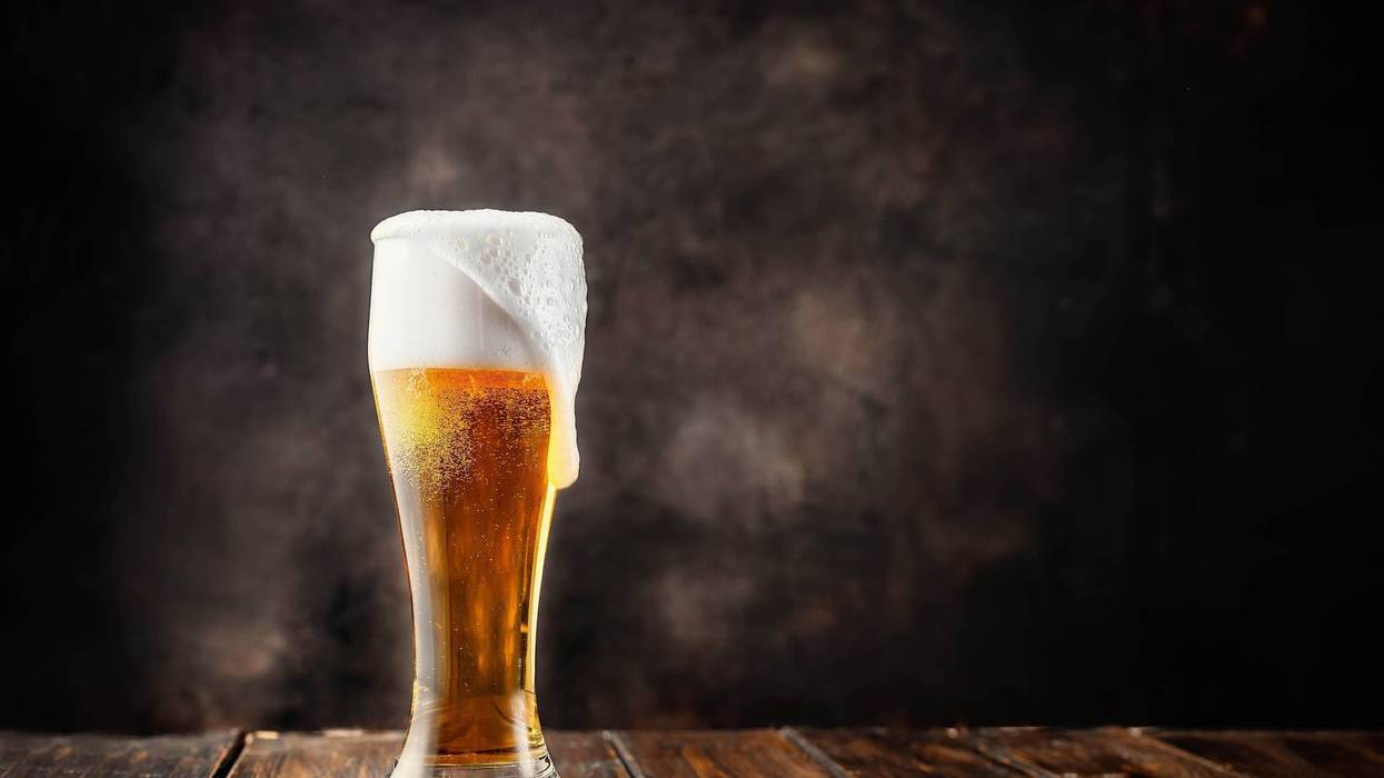 A pint of frosty beer