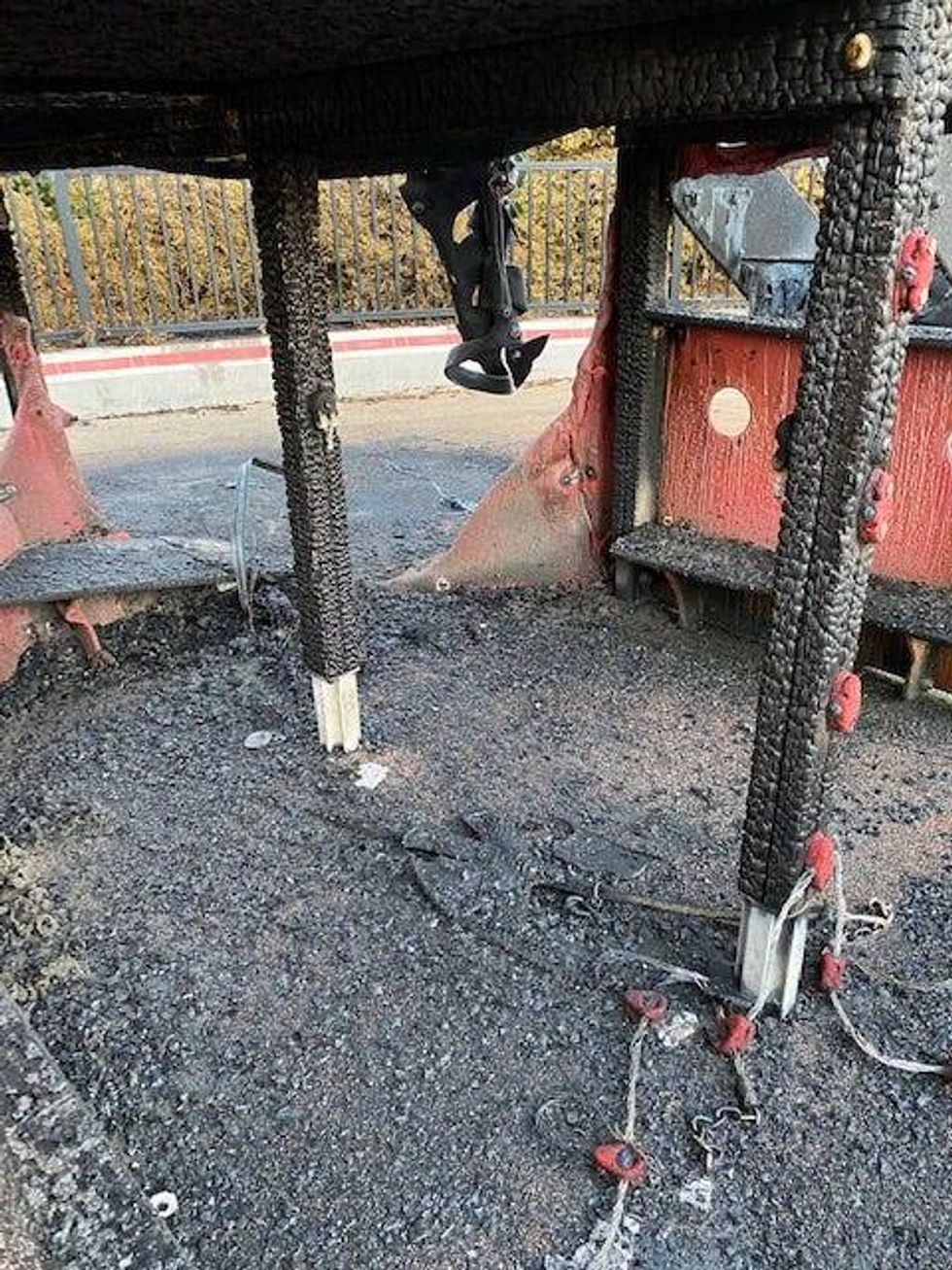 A playground at Sue Bierman Park was destroyed by a fire Thursday night.