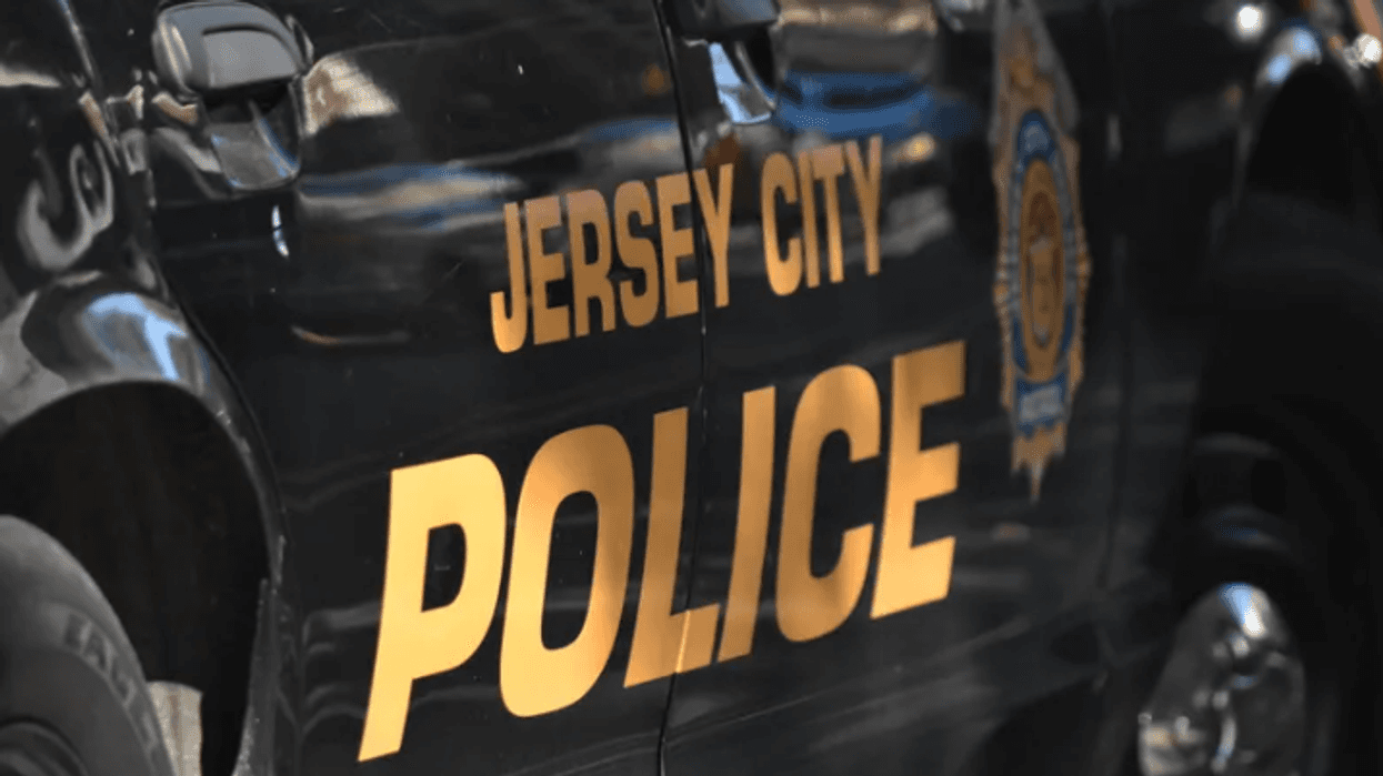 A police car at a crime scene in Jersey City, Oct. 31, 2023.