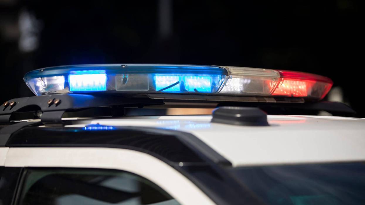 A police unit arrives to the scene of an incident.