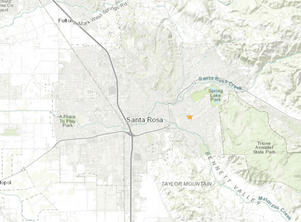 A preliminary magnitude 3.4 earthquake struck near Santa Rosa Thursday morning.