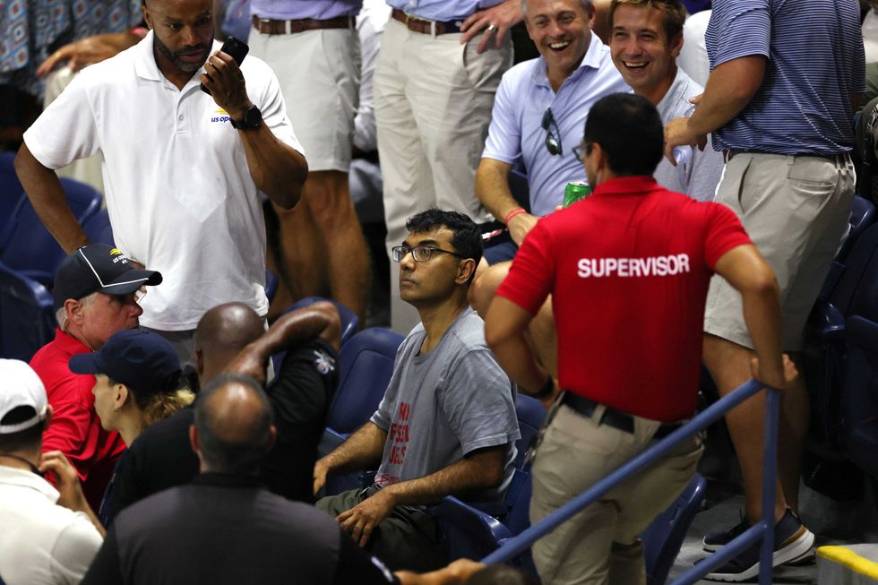 A protester disrupts the Women