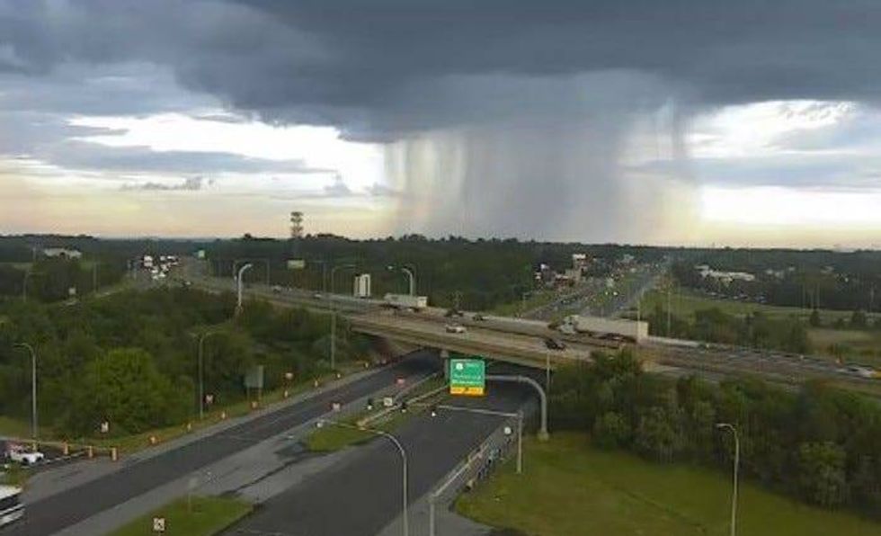 A rain shaft in New Castle County, on August 23, 2021.