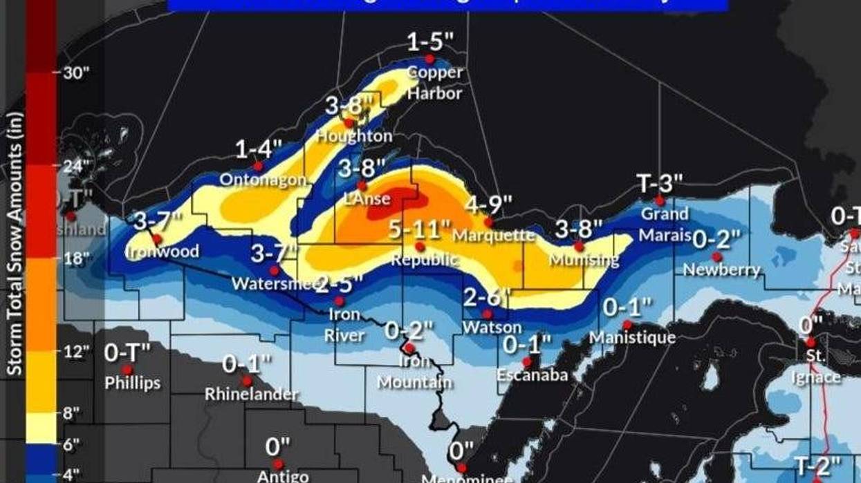A record-setting May snowstorm is bringing historic snow totals to regions in the Upper Peninsula as winter refuses to relinquish its grip on Michigan.