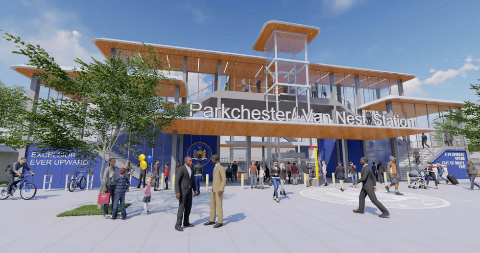 A rendering for the Parkchester/Van Nest Station.