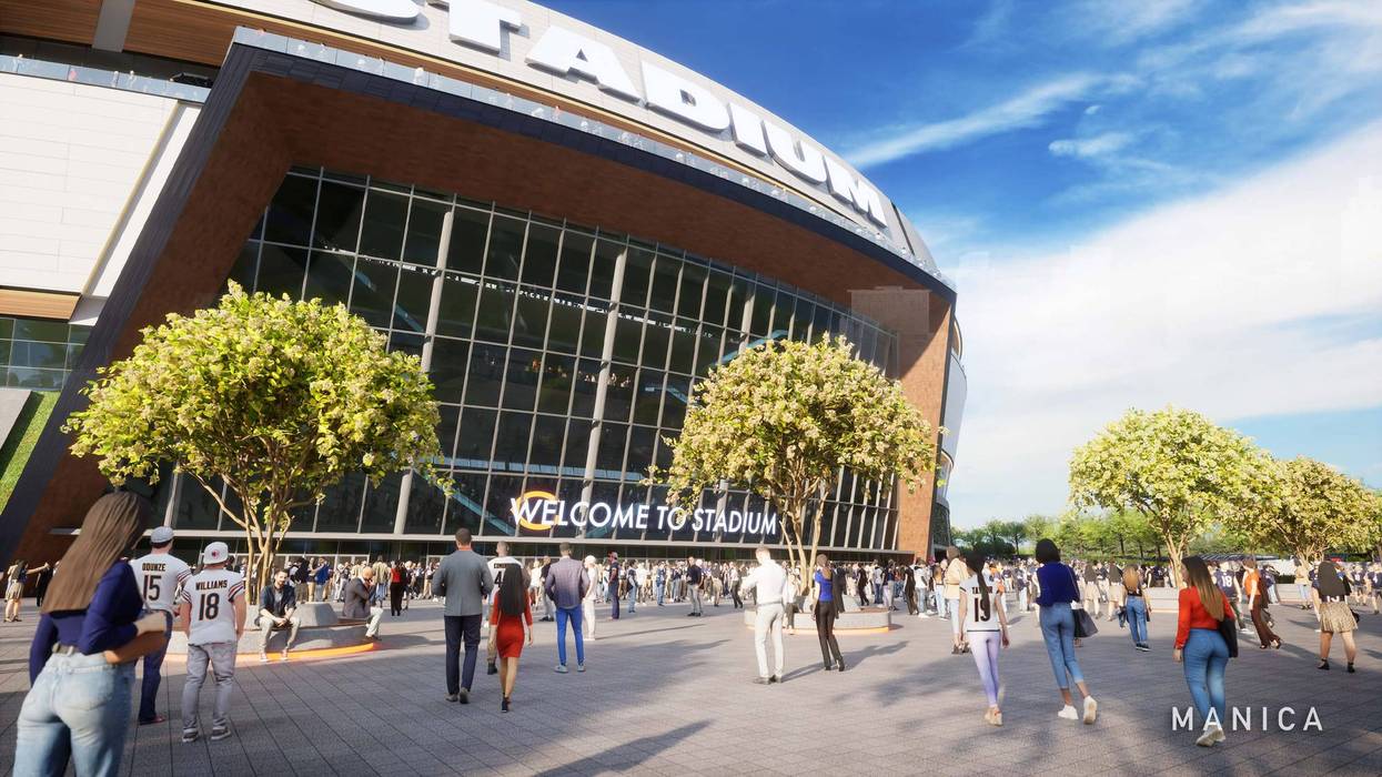 A rendering of a potential stadium for the Chicago Bears.