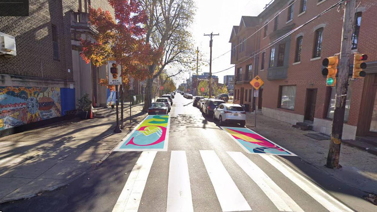 A rendering of mural designs to be painted at intersections.