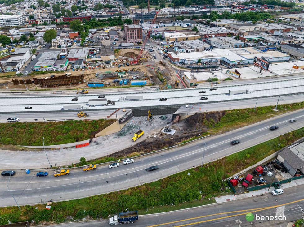A rendering of the temporary phase of I-95 reconstruction.