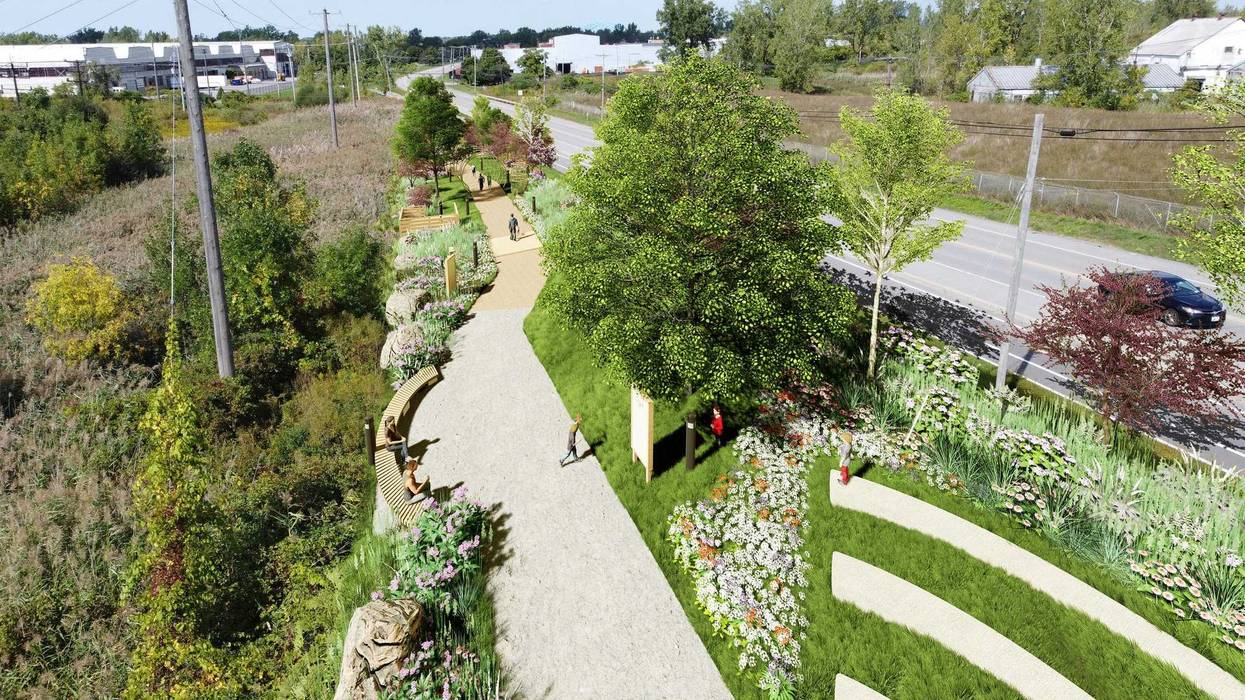 A rendering of what the Community Victory Garden will look like on River Road in Tonawanda, N.Y.