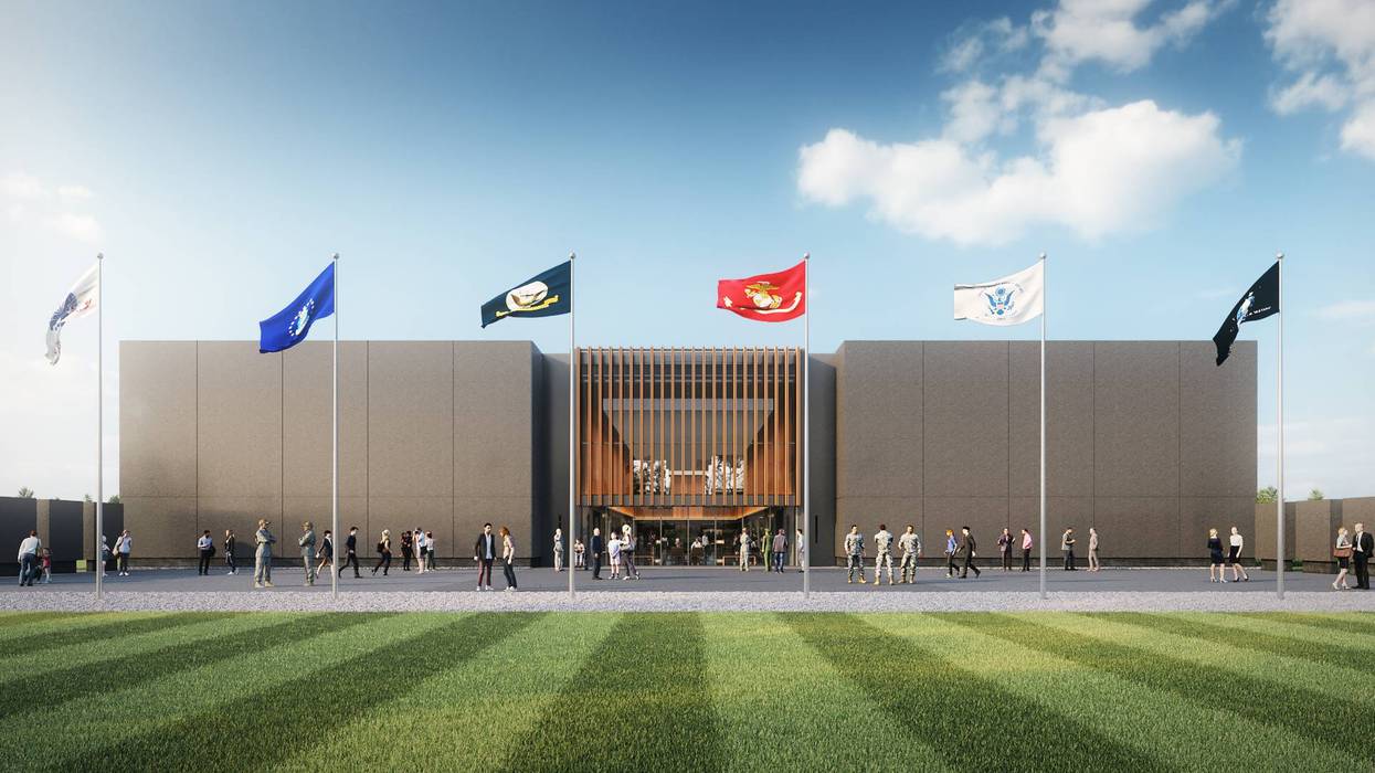 A rendering shows the inside of the new Minnesota Military History Museum near Little Falls and Camp Ripley.