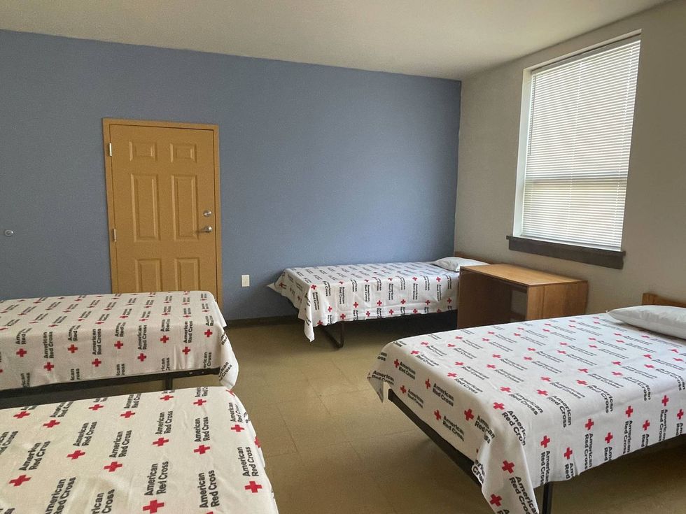 A room at the Red Cross House in West Philadelphia.
