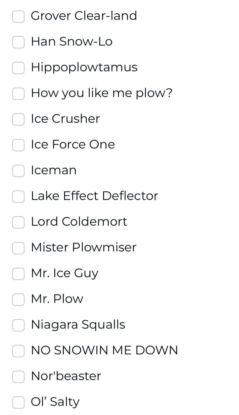 A sample of some of the finalists in Erie County