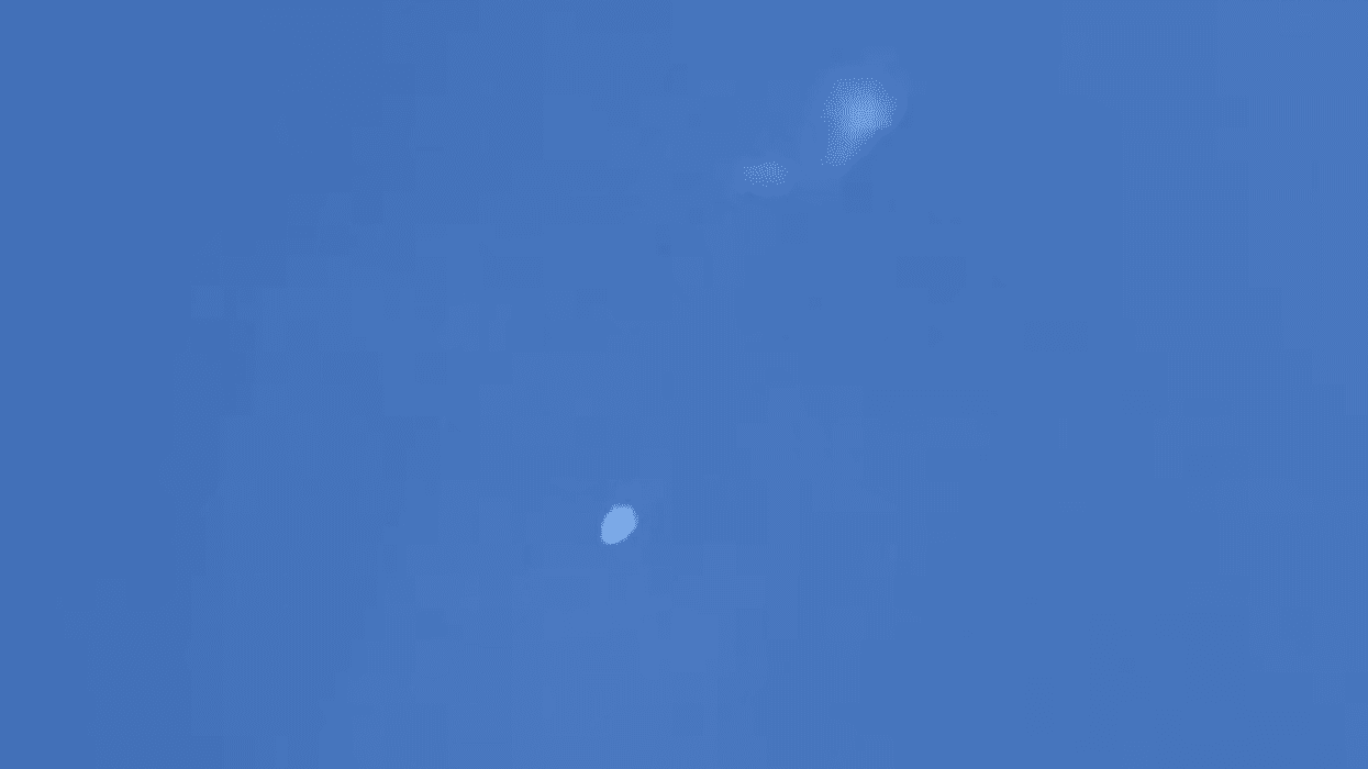 A screenshot of a video that may show the downing of a suspected Chinese surveillance balloon on the South Carolina coast Saturday, Feb. 4, 2023.