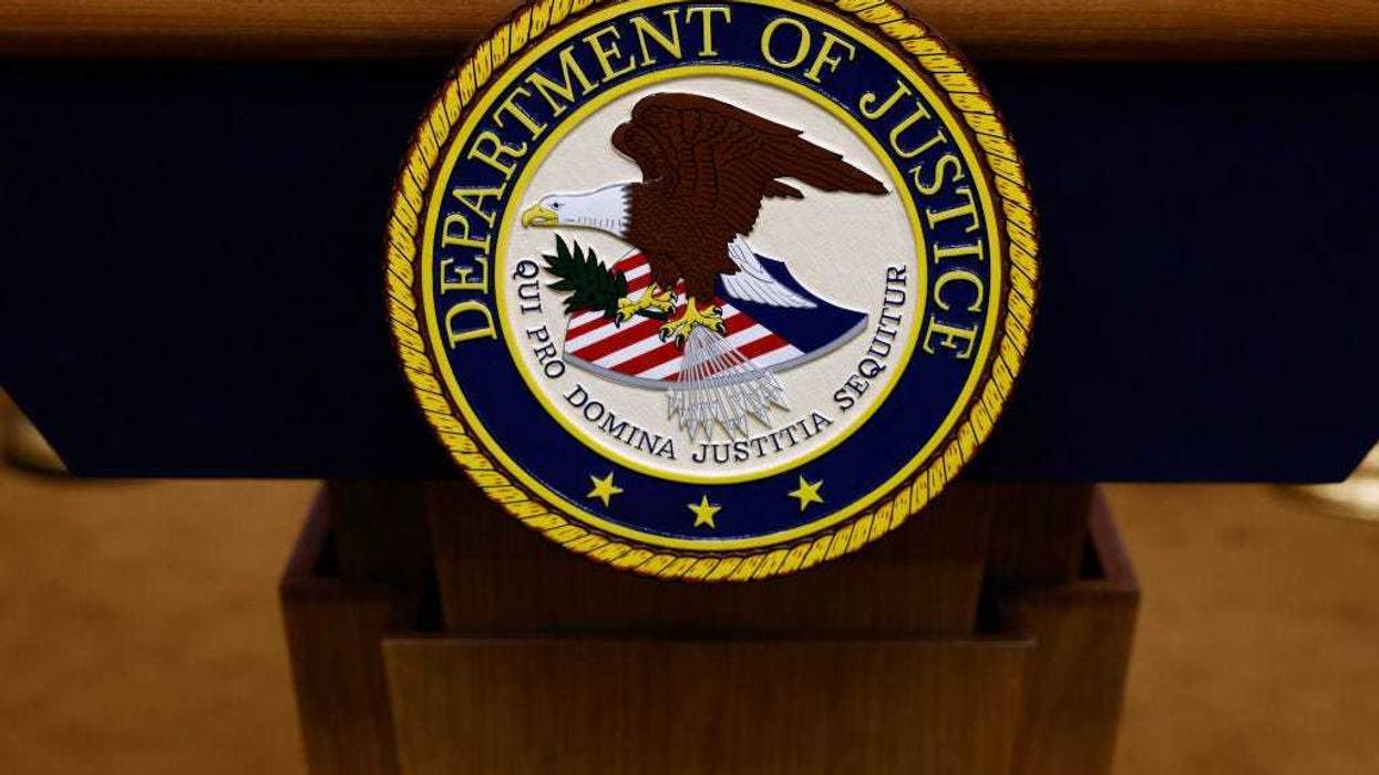 A seal for the Department of Justice.