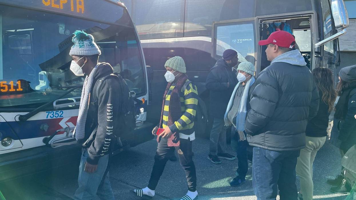 A second bus of migrants arrived in Philadelphia on Nov. 21, 2022.